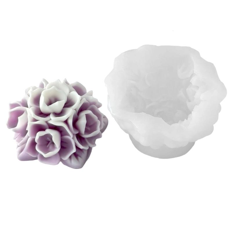 Detailed Hydrangea Designs Silicone Mould For Handmade Candle Soap And Desserts Easy To Cleaning