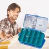 2Pcs Double-Side Hardware Organizer Box Transparent Plastic Tools Box Multifunctional Rectangle Box for Electronic Parts Screw