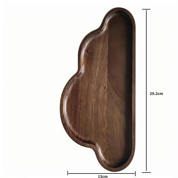 Dishes Plates Customized Wood Service Tray Plate Wooden Coffee Snack Fruit Tea Cake Plate for Home Display Tray
