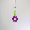 Colorful Bead Flower Pendant Phone Charm Hangings Rope Sweet Phone Chain Strap Bag Decoration Lanyard Keychain Accessory