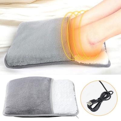 Taşınabilir USB Şarjlı Ayak Isıtma Pedi Evrensel Yumuşak Peluş Yıkanabilir Ayak Isıtıcısı Isıtıcı Kış Ev Tipi Sıcak Tutma Aletleri