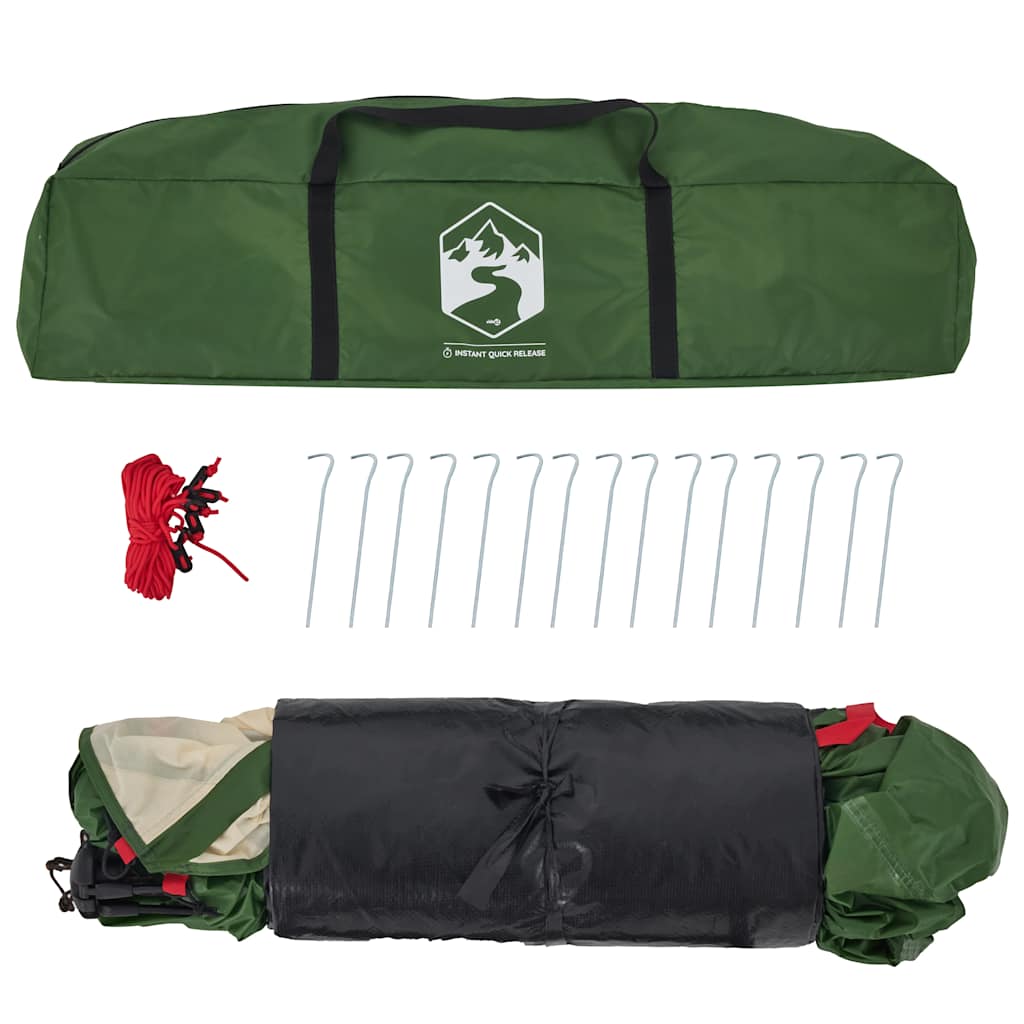 Dome Camping Tent for 3 Persons Green Quick Release