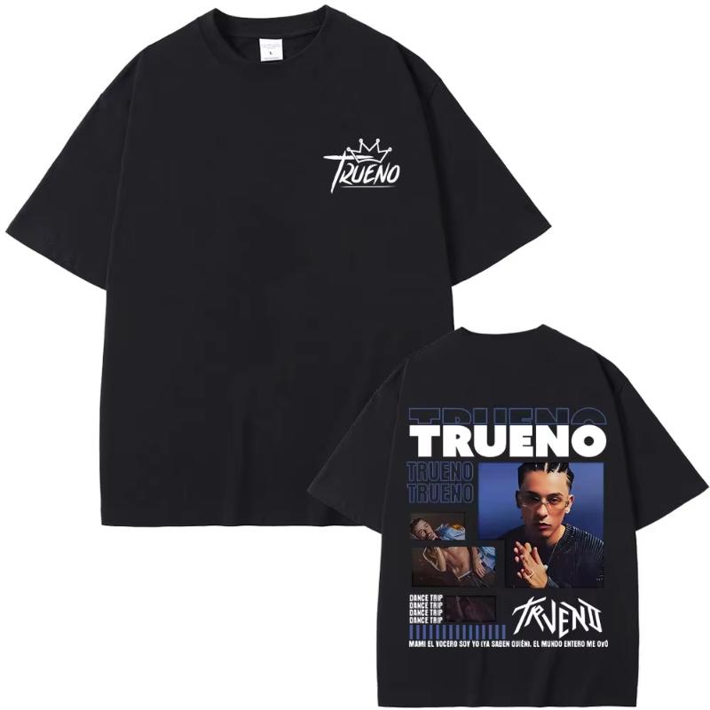 Rapper Trueno Album Tour Merch Tshirt Men Women Clothes Fashion Short Sleeve Tee Shirt Streetwear Loose Tshirts Unisex