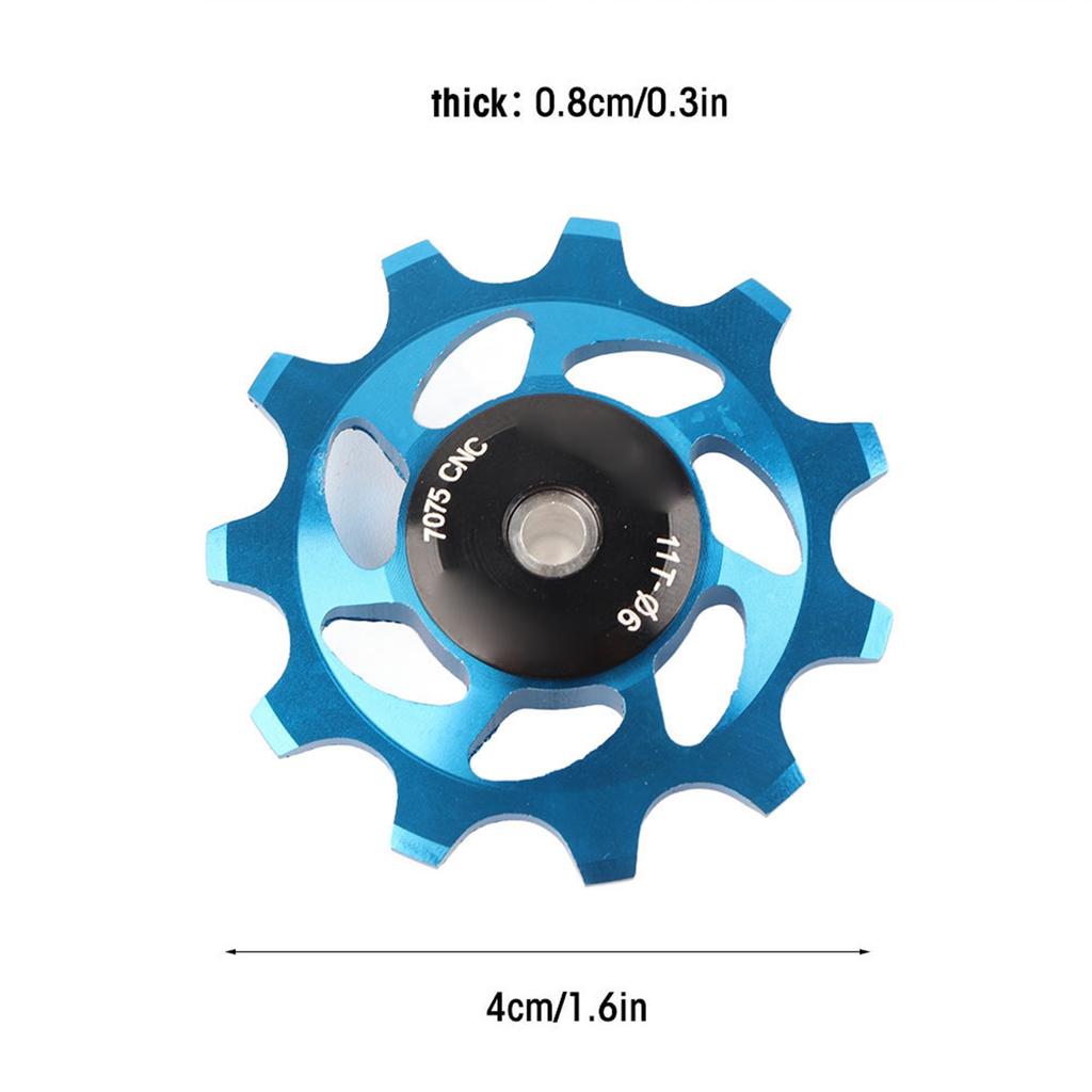 11T   Wheel Rear Derailleur Pulley for Mountain Bike   Replacement Parts(Red)