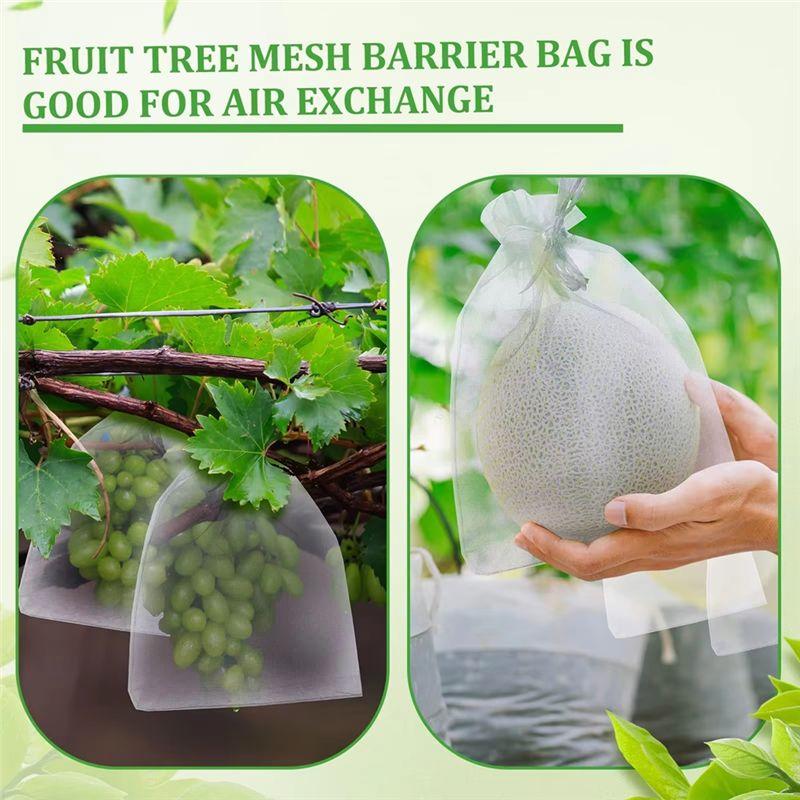 M-Modern-Fruit Protection Bag Fruit Net Bag With Drawstring Fruit Covered Net Bag Flower Tree For Plants, Fruits And Vegetables