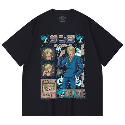 230 Gsm 100% Katoen Eén Stuk V59 Sanji Print Unisex Zwaar Katoen T-shirt