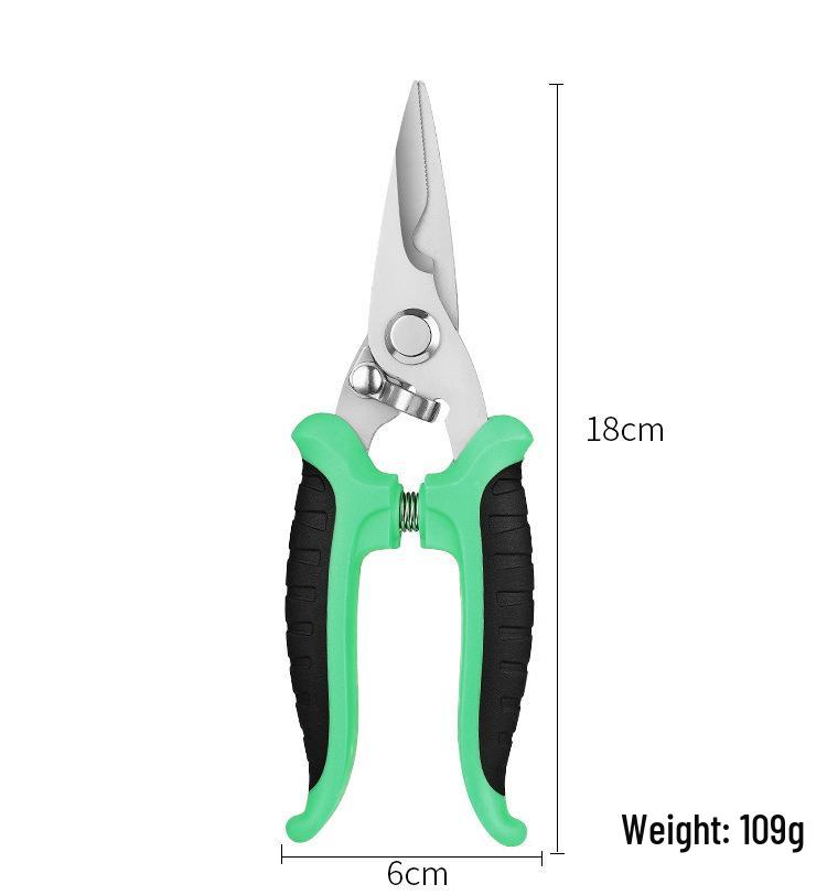 Multi-Functional Stainless Steel Electrician Shears for Cutting Wire, Iron, and Aluminum.