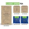 TEA SENSE Klassischer Grüner Tee | 15 Stk. | Pyramiden-Teebeutel in versiegelten Beuteln | Kann wiederholt aufgegossen werden