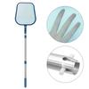 Telescopic Pool Skimmer Tool with Shallow Net and Aluminum Pole for Leaf Retrieval