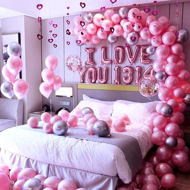 Engagement Proposal Balloon Wedding Announcement Wedding Ball Set Scene Decoration Arrangement Men And Women New Wedding Room Supplies