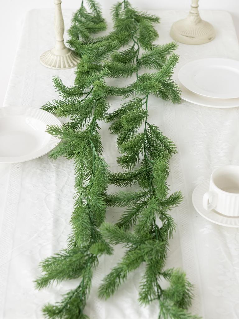 72 Mesh Artificial Plant Pine Needle Vine Decor Outdoor Garden Home Living Room Festival Party Wedding Photography Prop Diy Gift