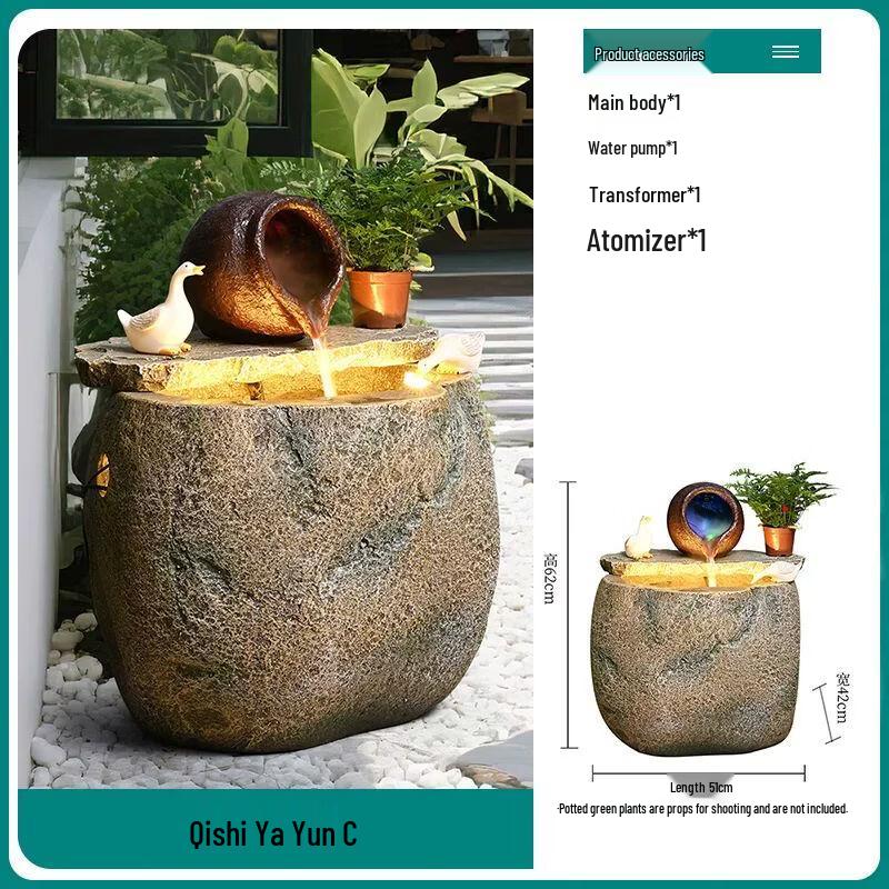 Уличный Балконный Двор Пруд с Рыбами Фонтан