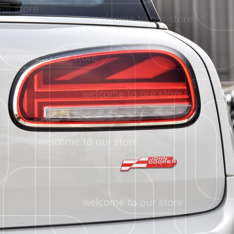 3D New JCW Car Sticker Front Grille Zinc Alloy Emblem For Mini Cooper S U25 J01 J05 Aceman F66 F65 F67 Rear Trunk Badge Decal