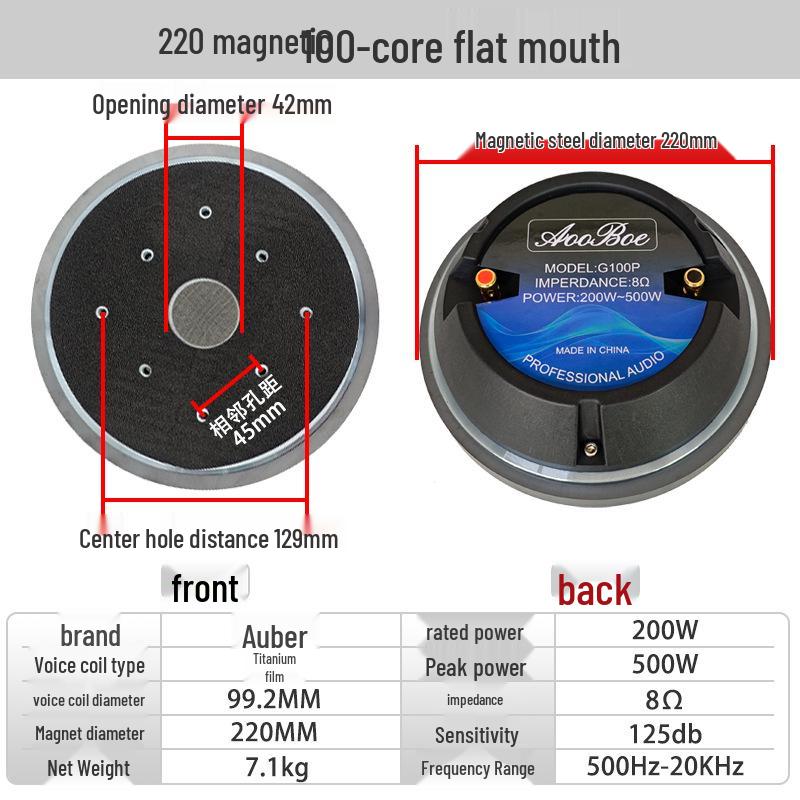 Dual Magnet 3-4" Round Tweeter Bookshelf Speaker, 4-8 Ohm, with Car Card Holder, Ideal for KTV.