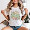 Wolves Vintage Car Floral Animals Womens T-Shirt Nature Design