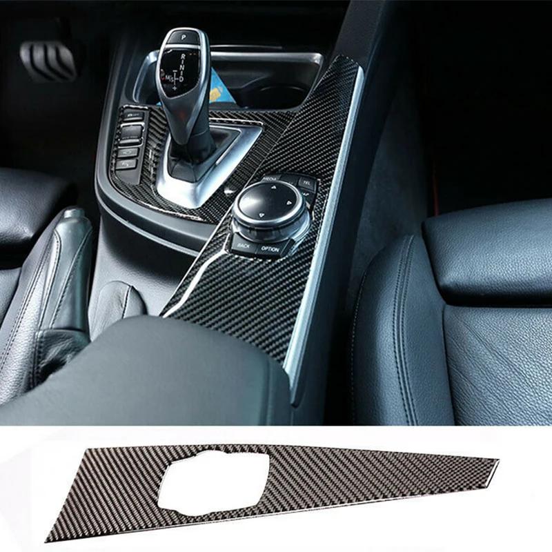 Carbon Fiber Look Car Center Console Trim Cover Sticker Interior Parts for BMW 3 4 Series F30 F31 GT F34 F32 F33 F36 2013-2018