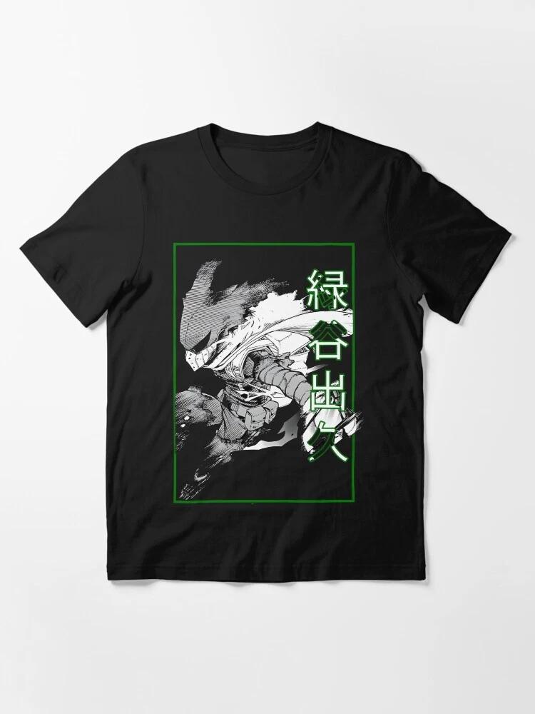 Anime My Hero Academia Deku The Heir Of OFA Black Tshirt Size S4XL S