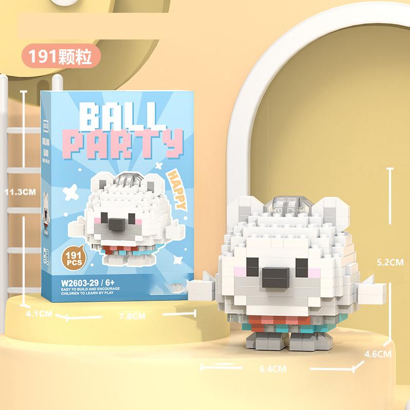 Penguin Constructor Micro Bricks Toys for Children 7 to 10 Year Cat Dog Construction Set for Girl Adults Reindeer Building Block