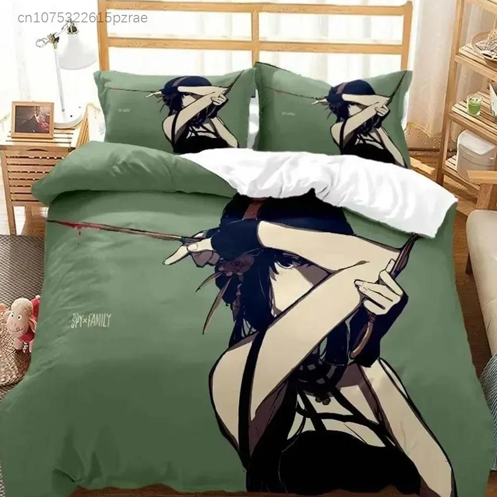 3D Print Anime Spy × Family Anya Bedding Se Bedroom Soft Modern Bedspreads Comefortable Duvet Cover Quilt Cover And Pillowcase