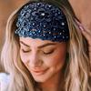 Beadwork Flower Hair Hoop for Women Elegant Flapper Costume Headband Nonslip Fascinator Hairband for Masquerades Event