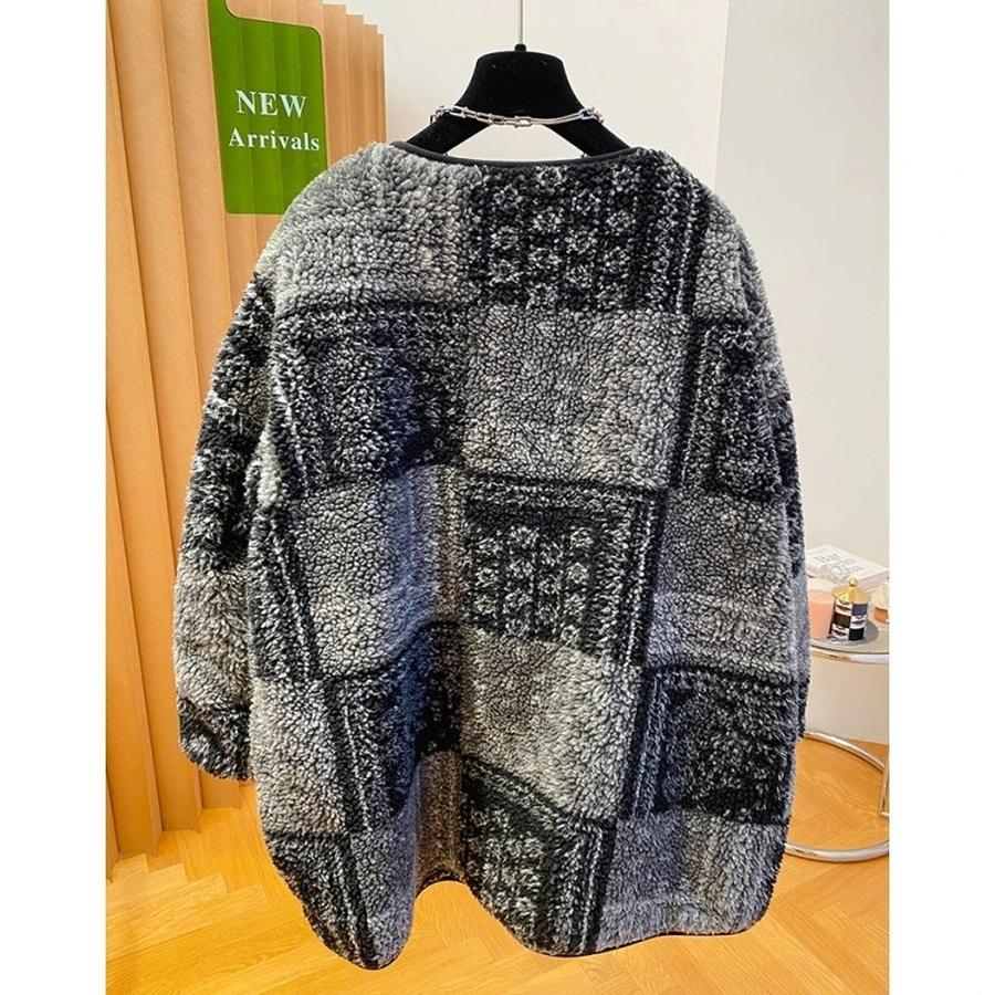 Luxury Vintage Cotton Jacket Women Winter New Loose Fashion Fluffy Casual Versatile Fleece Coat Trendy