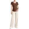 Maternity Yoga Pants, With A Belly Pocket, Stretchy Wide-leg Work/casual Pants, Maternity Loungewear Pants