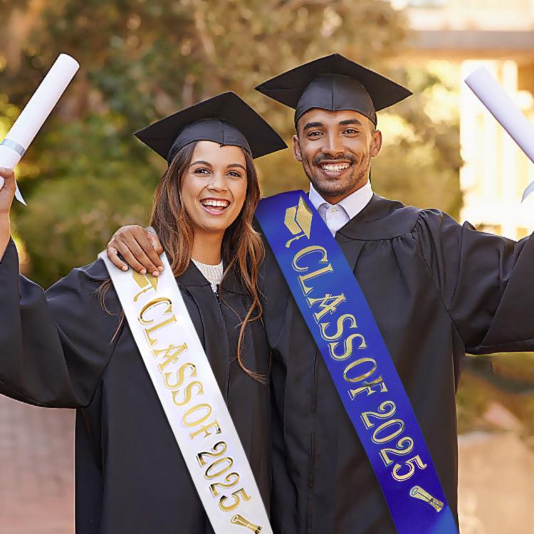 European Class of 2026 Glitter Graduation Ceremony Sash