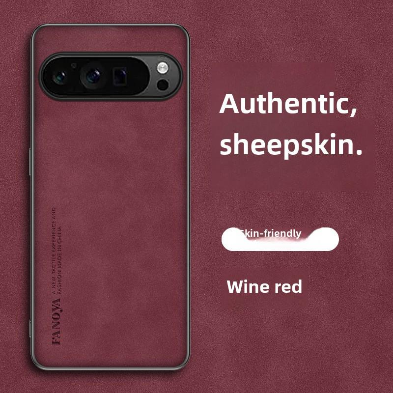 Pixel9Pro XL Leather Phone Case for Google 8A Pixel9A - Sheepskin Protective Cover