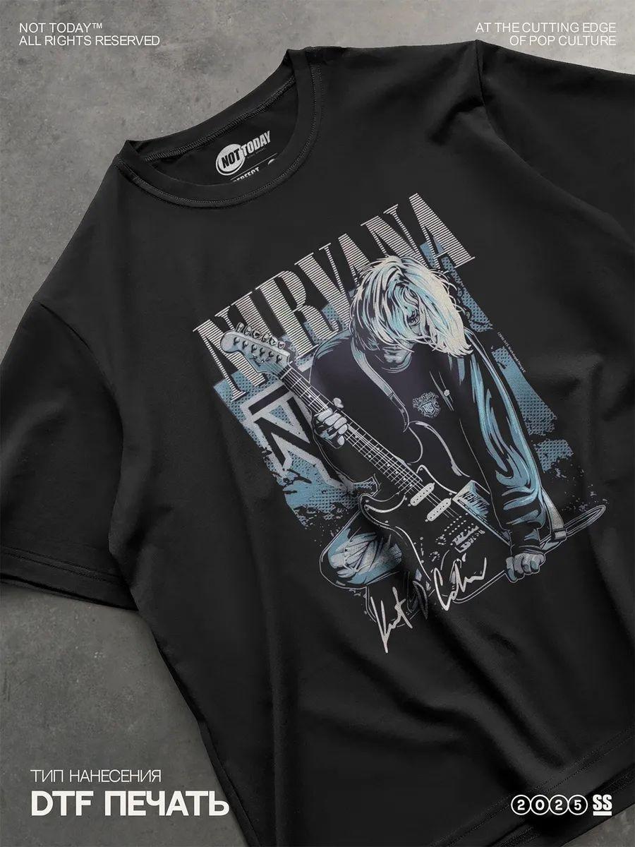Black oversized Nirvana T-shirt S