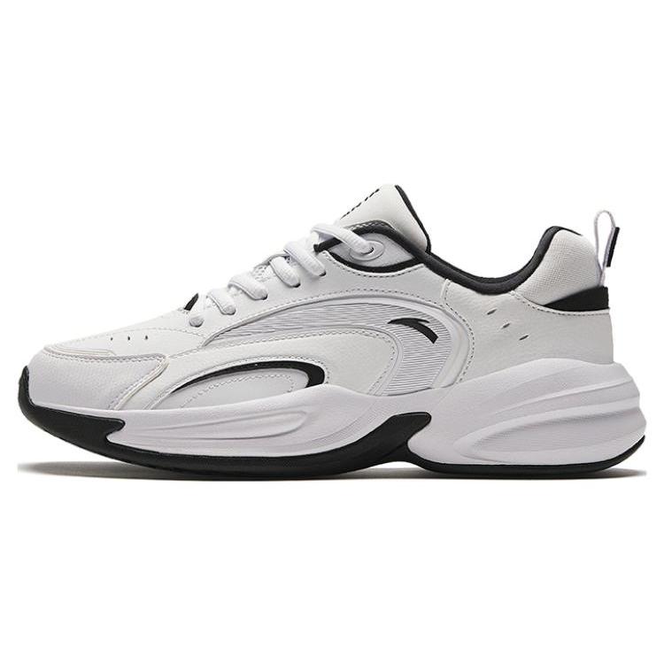 New Anta ACE ACE Cushioning Low Top Chunky Sneakers Women's White Black 922338802-10