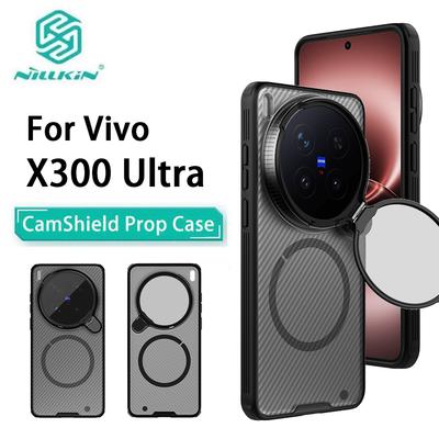 Per Custodia Telefono Vivo X300 Ultra Nillkin CamShield Prop Magnetica Versione Trasparente Guscio Rigido in PC+TPU Cover Posteriore Antiurto
