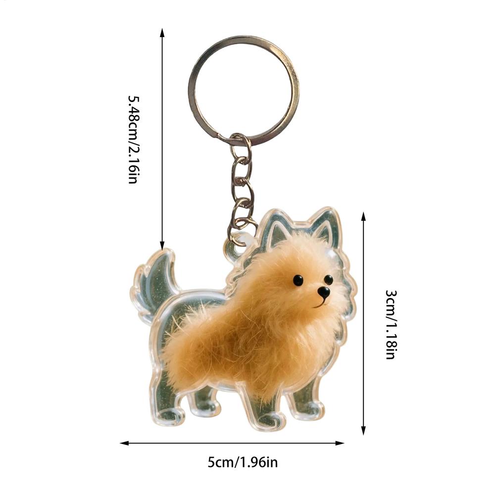 

Clear Dog Hair Storage Charm Keychain Transparent Dog Hair Storage Container Adorable Pet Keepsake portable Pendant