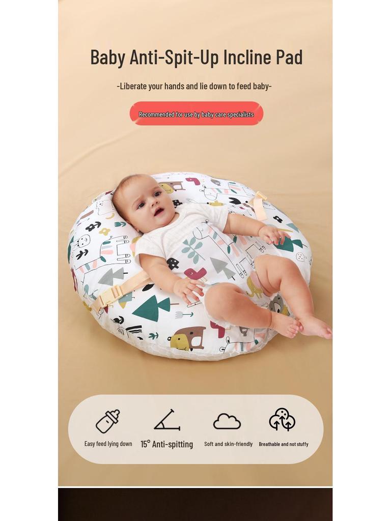 Newborn Anti-Spit-Up Breastfeeding Pillow Cushion for Hands-Free Feeding