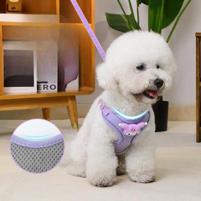 A Cute Cartoon Dog Leash In The Style of A Chest and Back Vest To Prevent Dogs From Breaking Free When Taking Them Out for A Walk