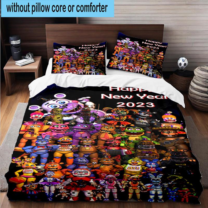 3PCS Five Nights At bears Horror 3pcs Bedding,Including 3PCS Duvet Cover And 2pcs Pillowcases Perfect for Christmas,Ideal for Bedroom, Dormitory