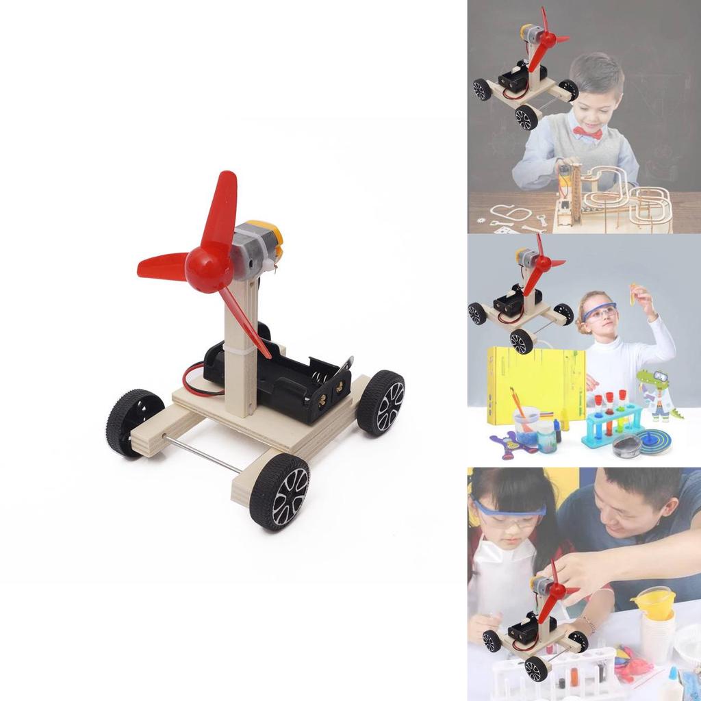 Science Diy Air-powered Car Educational Wood Model For Stem Education