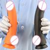 Manual Dildo  Hick and Upturned Large Head Liquid Silicone for Men