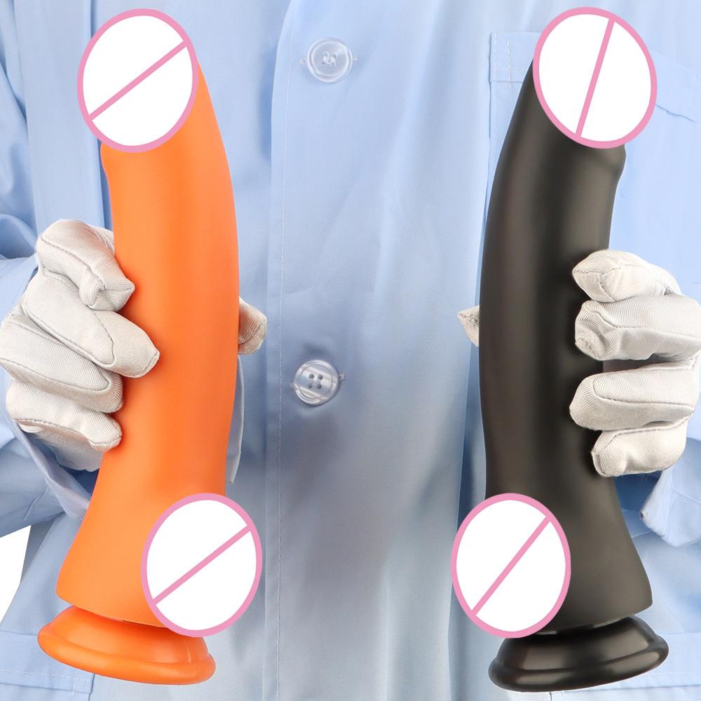 Manual Dildo Hick and Upturned Large Head Liquid Silicone for Men