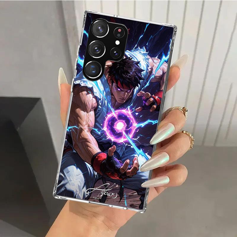 Game S-Street F-FighterS Phone Case for Samsung Galaxy S26 S24 S23 Ultra S25 Edge S22 S21 Plus S20 FE + Soft Print Shell Funda G