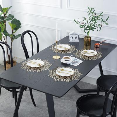 Runder Platzset, Hitzebeständige PVC-Tischsets mit luxuriösem metallisch glänzendem Finish für Thanksgiving, Weihnachten, Hochzeitsfeier-Dekor