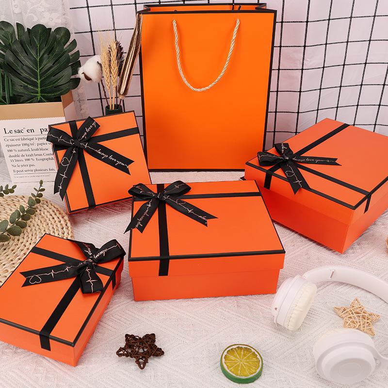 Qixi Orange Lipstick & Perfume Essential Oil Gift Box