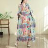 DIMANAF New 2026 Women Plus Size Summer Casual Maxi Long Dress Cotton Loose Oversize Floral Print Beach Sundress