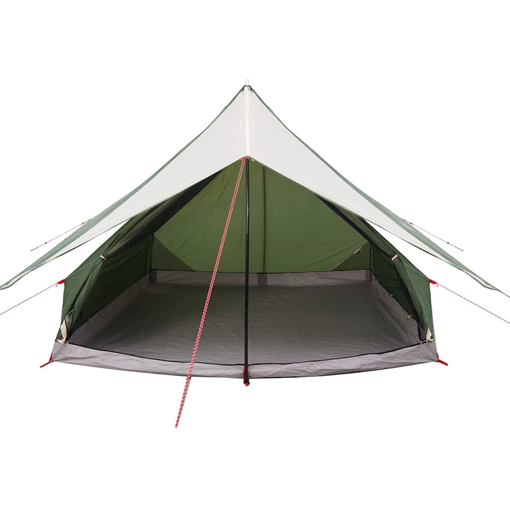 Family Tent with Roof Green and White 256 X 256 X 185 Cm