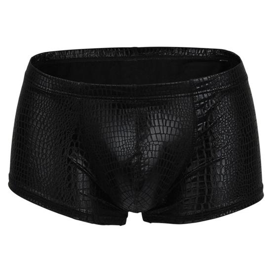 Herren-Slips mit Schlangenhautmuster, hautfreundliche Polyester-Unterhose mit niedriger Taille für Männer