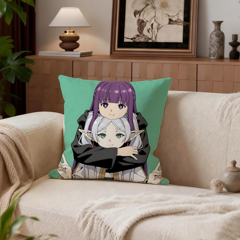 Frieren Beyond Journeys End Cushion Cover Cushion Cover Set 4Pcs 50x50 45x45 40x40 Pillowcase Decorative Sofa Home Decor