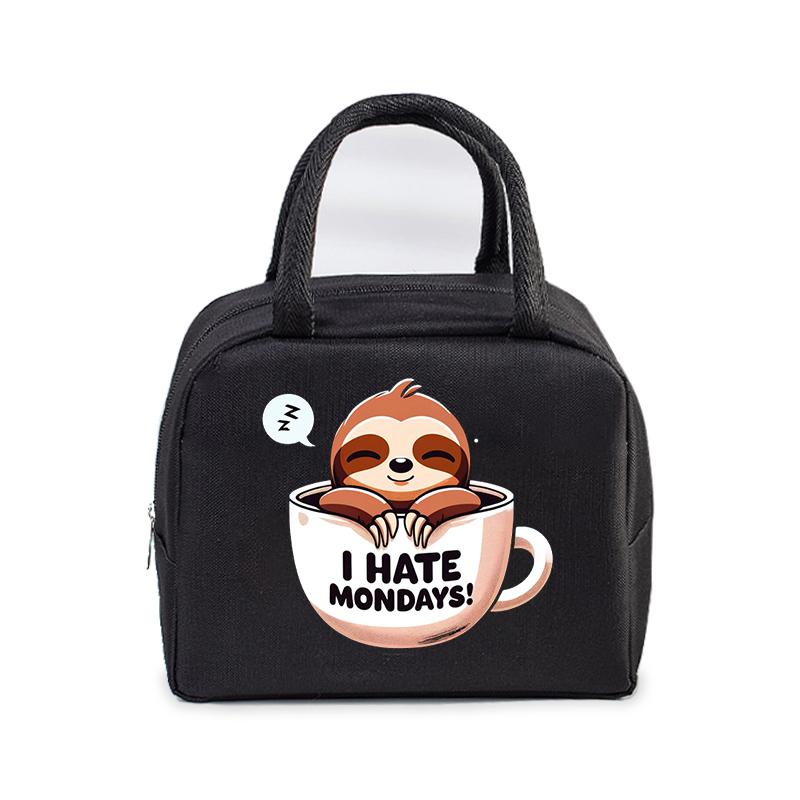Tragbare Cartoon Faultier Print Lunchtasche Lustige Anime Tier Tragetasche Lebensmittel Kühltasche Bento Taschen Thermische Lunch Lebensmittelbox Taschen Frauen Männer