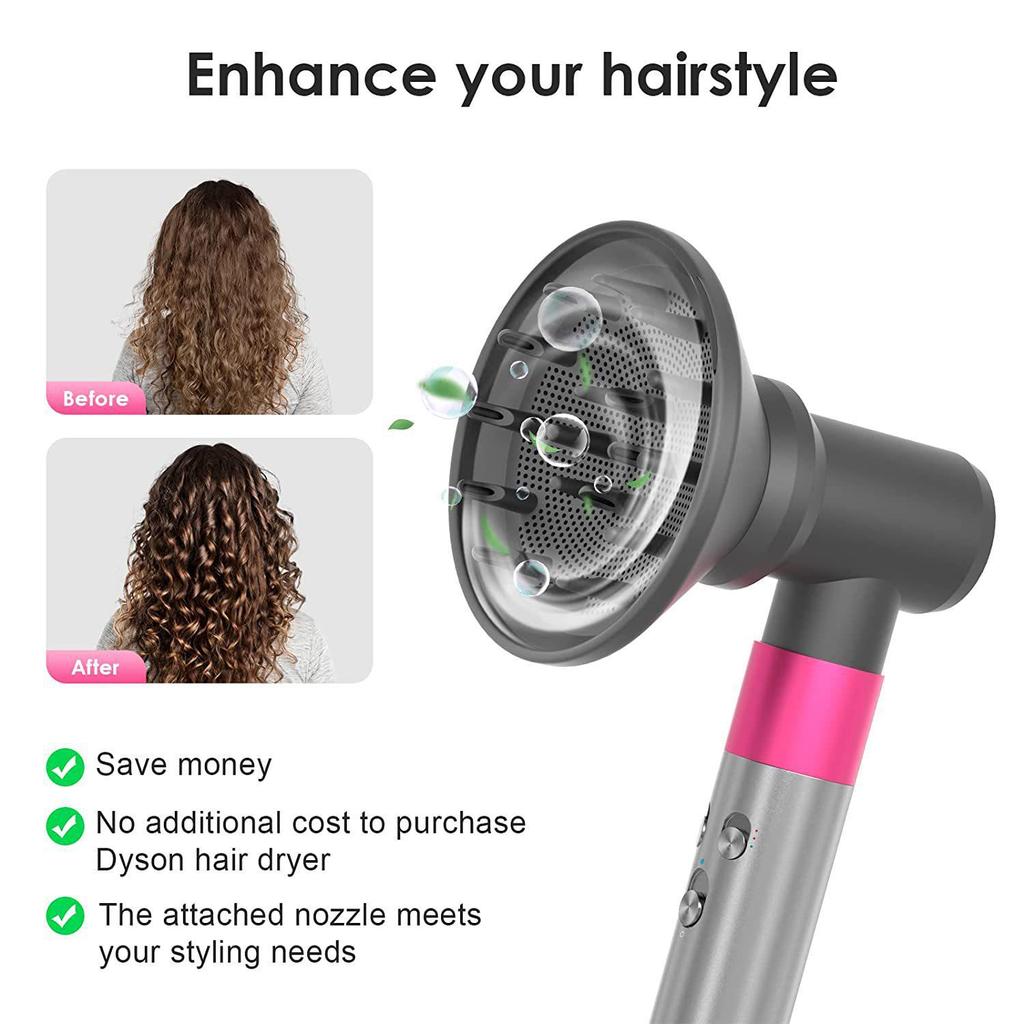 Dyson Hair Dryer & Curler Nozzle Adapter Diffuser