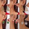 Colorful Rhinestone Christmas Tree Earrings: Unique, Luxurious, and Exaggerated Festive Style