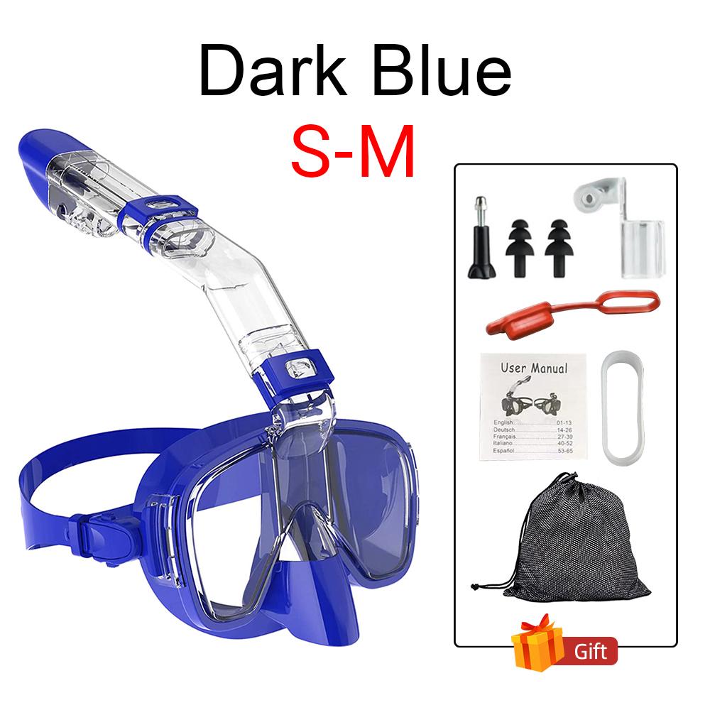 OLIKEI 3-in-1 Scuba Snorkeling Masks for Adults Kids Anti-Fog Leakproof Diving Mask Swimming Goggles Free Breathing Diving Glasses