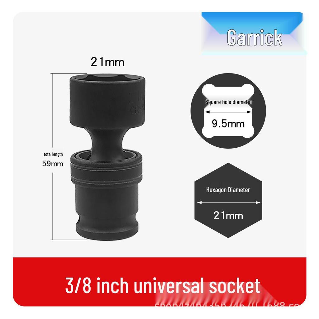 Chave de Soquete de Potência Média Fly 3/8" com Junta Universal Móvel de 360°